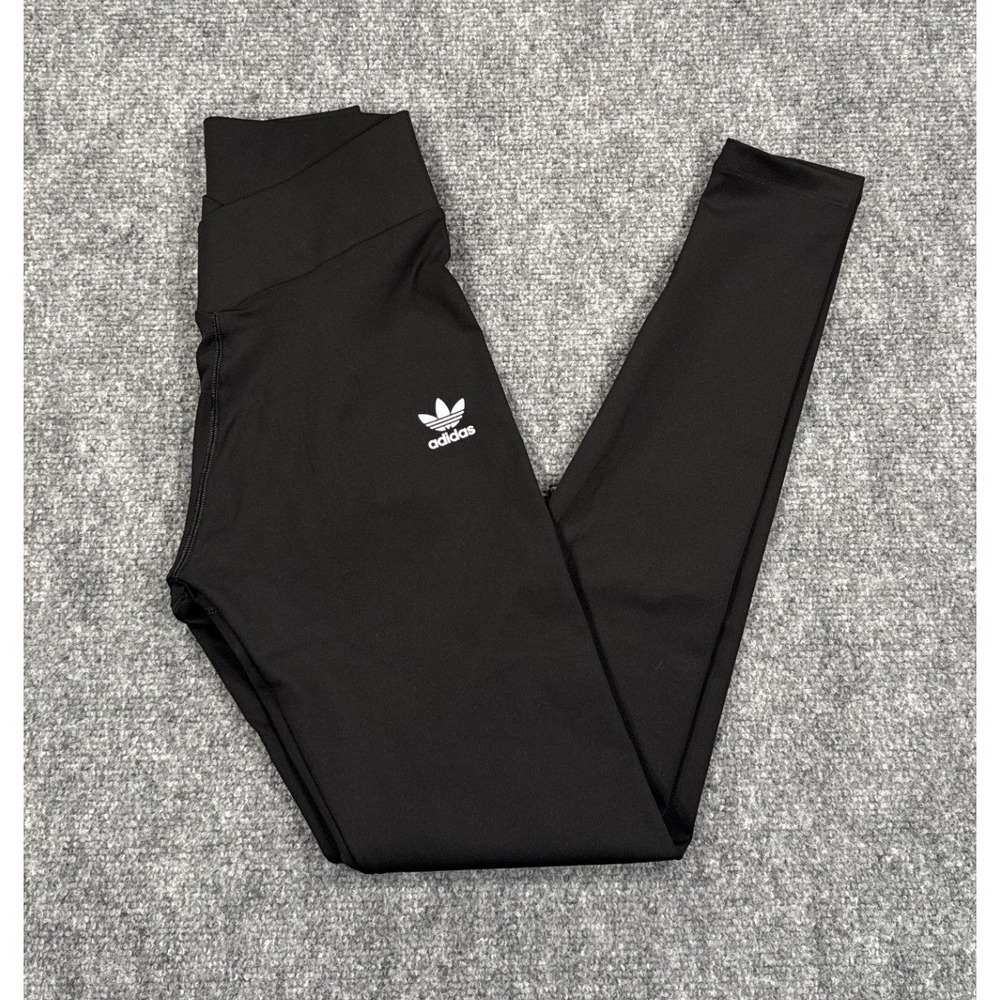 Adidas Originals HW Leggings Womens XS Black High Waist Crossover Tights NWT